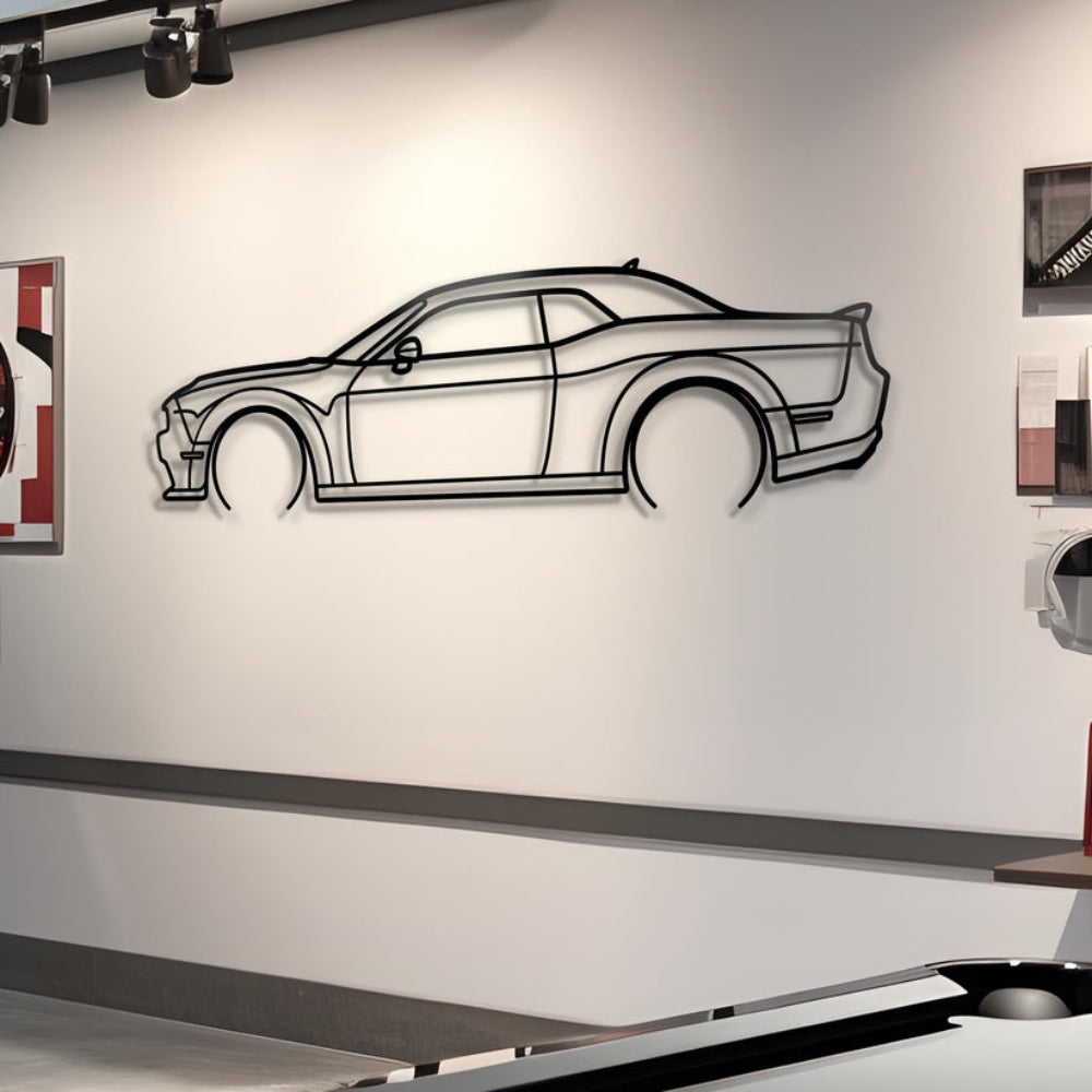 2019 Challenger SRT Hellcat Metal Silhouette