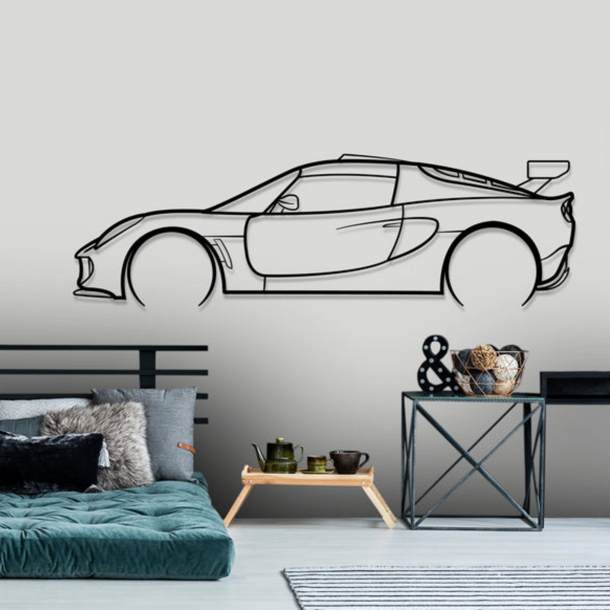 2007 Lotus Exige Detailed Silhouette Metal Wall Art