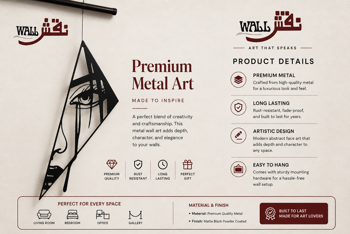 The Gaze — Premium Metal Wall Art
