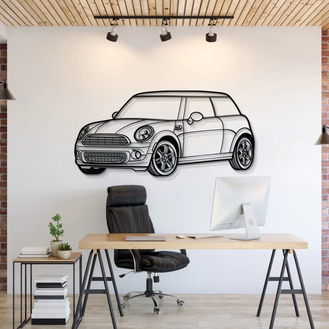 MINI COOPER Silhouette Metal Wall Art